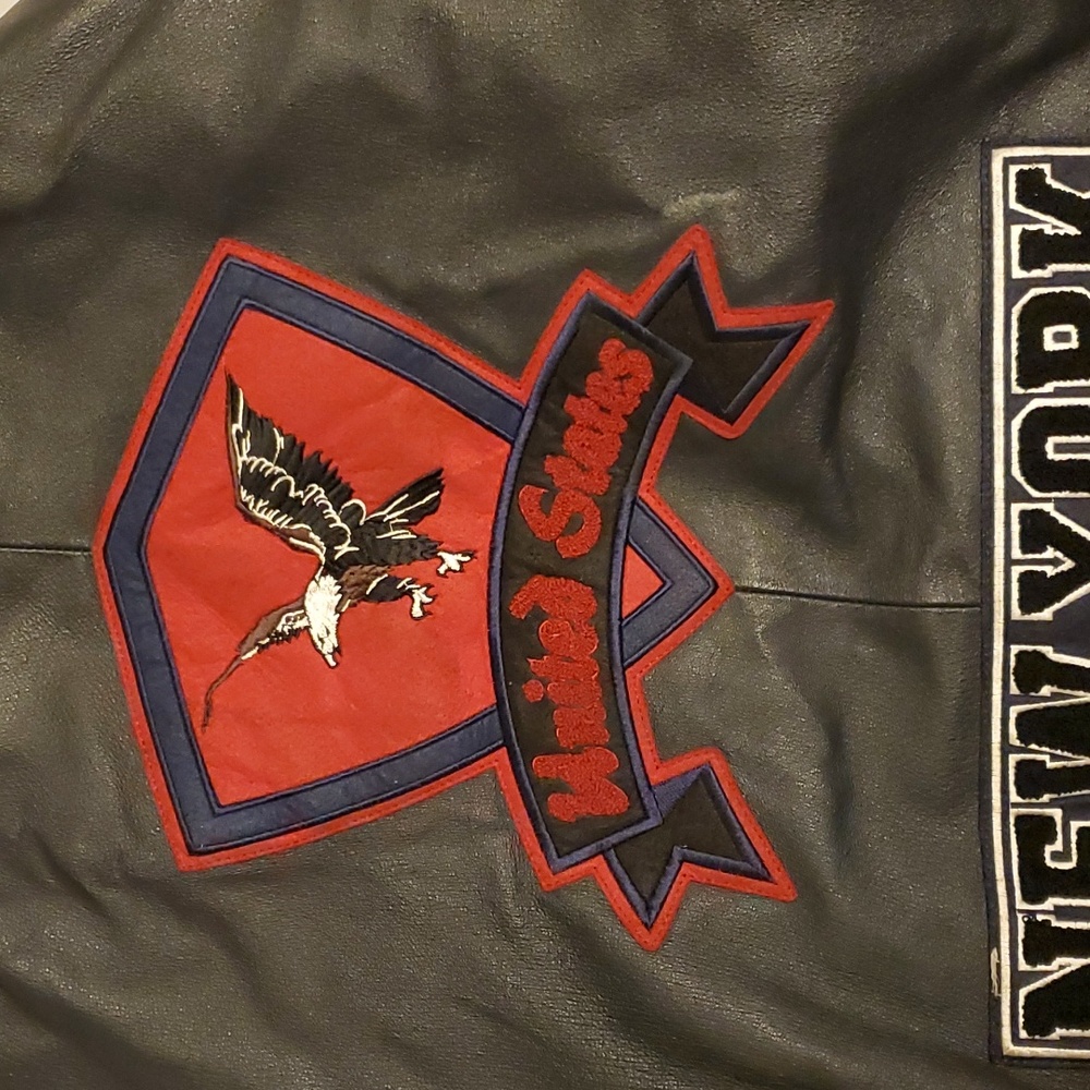 Vintage American made bomber leather jacket - Picture 4 of 4